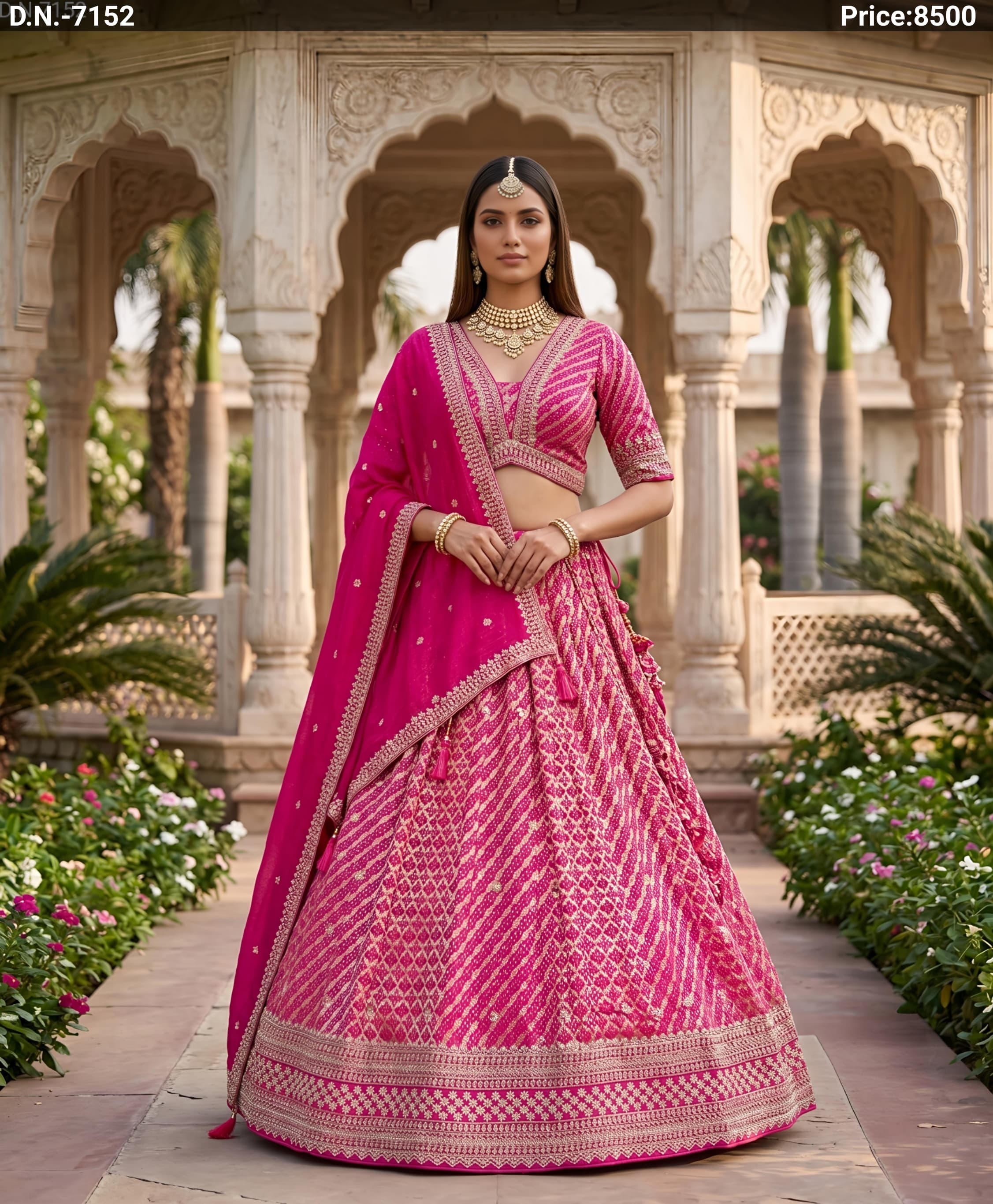 Gulabi Heritage Lehenga