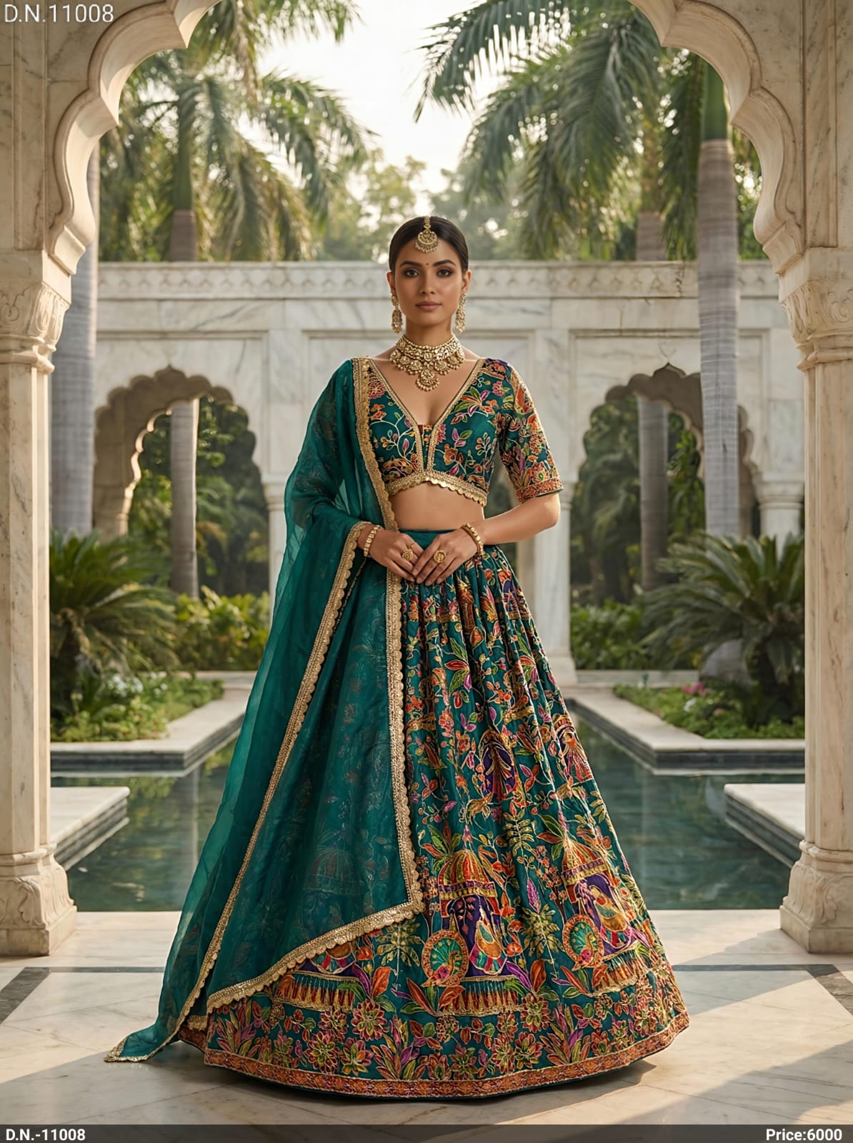 Emerald Peacock Bridal Lehenga